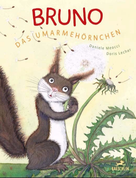Cover: Eichhörnchen umarmt Pusteblume