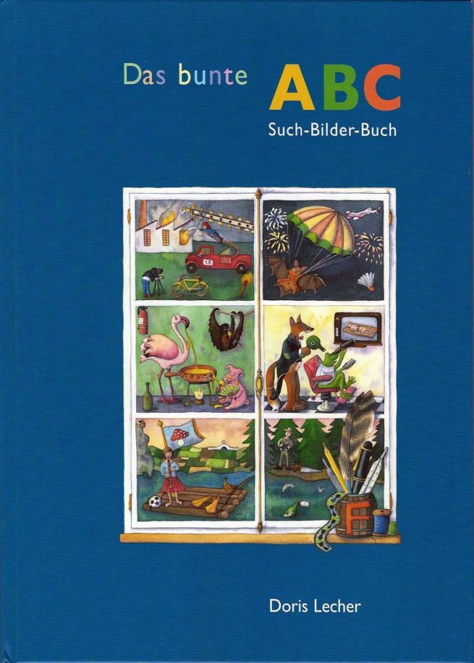 Cover: Fenster mit Dingen, die mit F beginnen, Frosch, Fön etc.