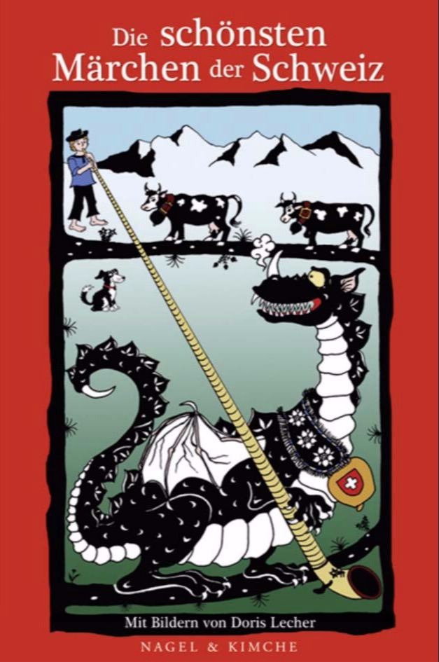 Cover: Drache, Alphornspieler und Kühe