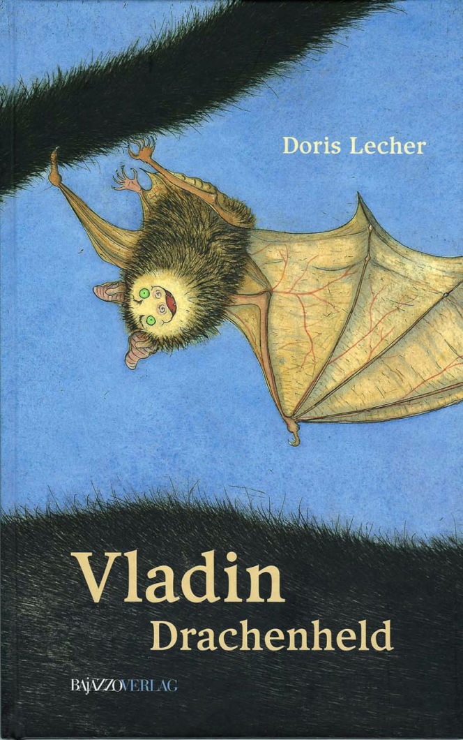 Cover: Fledermaus hängt an schwarzem Katzenschwanz
