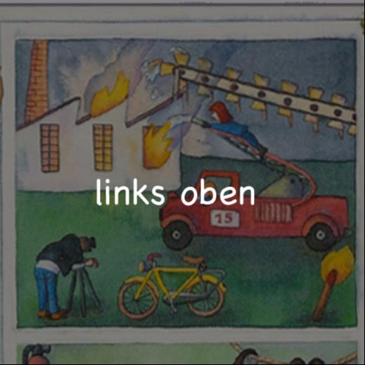 Teil von Fenster mit Feuerwehr und mehr
